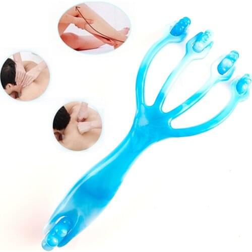 Four-finger Head Massager Joint Massage Roller Head Neck Relief Stress Relaxing Massager Fatigue Reduce Massage Clip Dropship