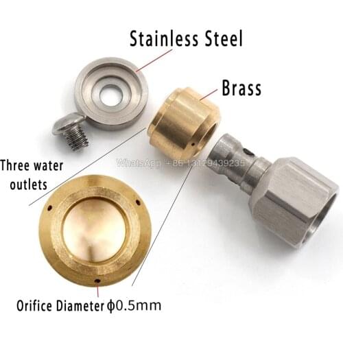 High Pressure Washer Stainless Steel G1/4 G3/8 and Accessory BSP 1/4 G3/8 Inlet 3 Nozzle Hose Metal Nozzle Rotating Sewer Nozzle