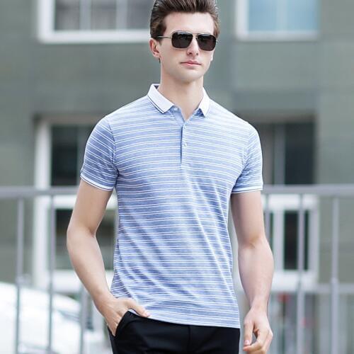 MRMT 2021 Brand New Summer Mens Polo Shirt Short Sleeve Stripe Cotton Polo Shirt for Male Tops Polo Shirt