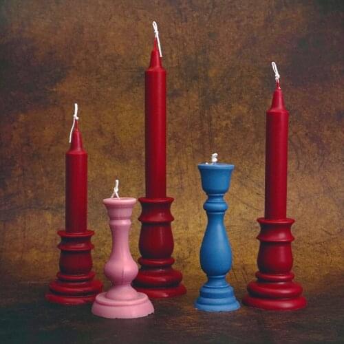 DIY Candle Mold Set Cylindrical Spherical Church head candlestick shaped candle mold Handicraft Plastic Mold For Gift Making