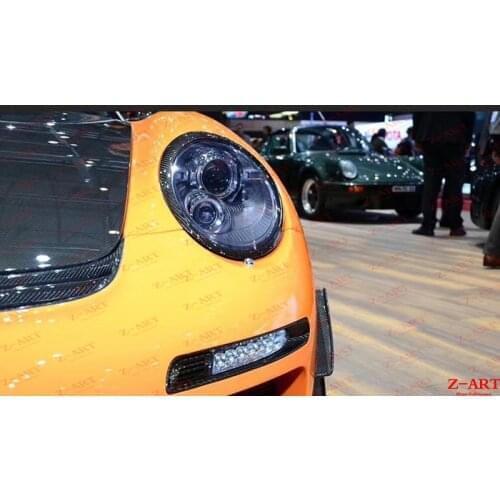 Z-ART carbon fiber eye lid for Porsche 911 2006-2011 real Carbon fiber front lamp trim parts for Porsche 997 911 free shipping