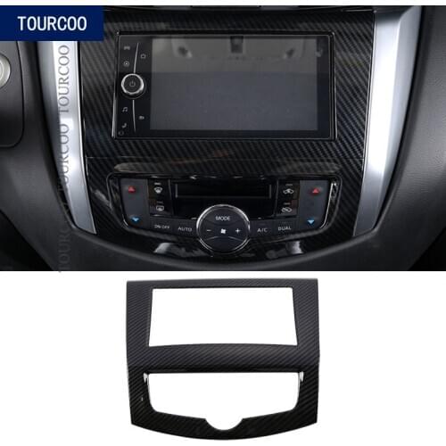 For Nissan Terra 2018 Central Console Navigation Panel Cover Trim ABS Chrome Car Modification Accessories