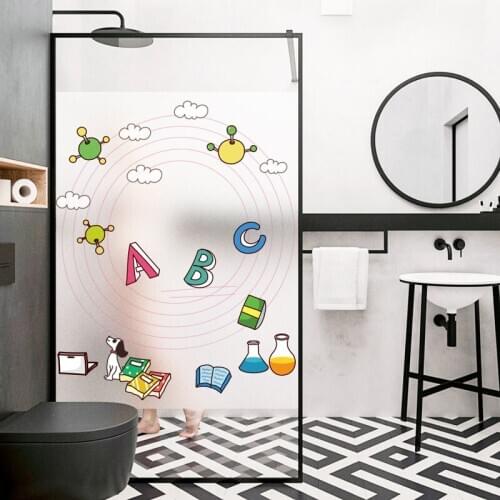 Family childrens room window glass stickers self-adhesive frosted film anti-lighting shading custom static film