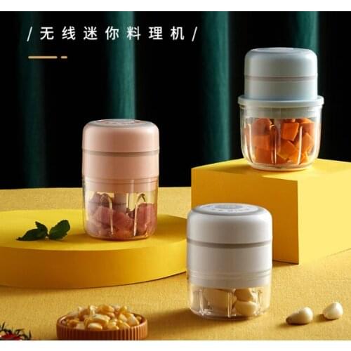 Small household wireless USB charging multi-leaf reamer easy to disassemble and wash multi-functional garlic meat blender J06