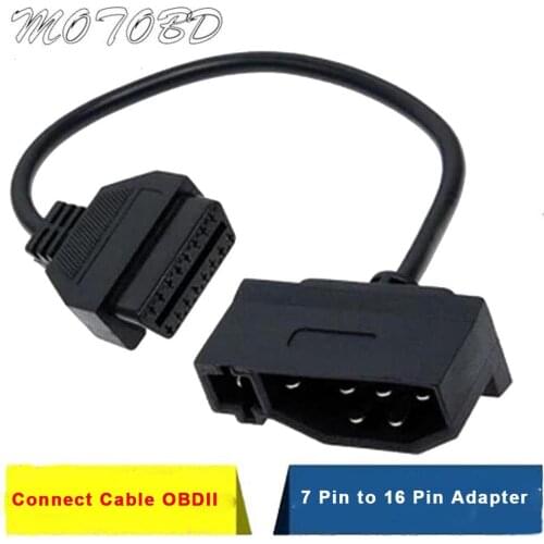 New OBD1 OBDII 16 Pin Cable Connector for Ford 7Pin Male To OBD2 16Pin Female for Ford 7 Pin Converter