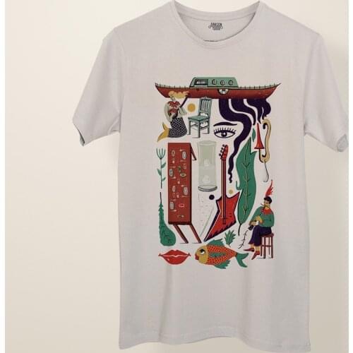 New season mens t-shirt round neck natural cotton original brand normal mold bike collar printed standard size light cool