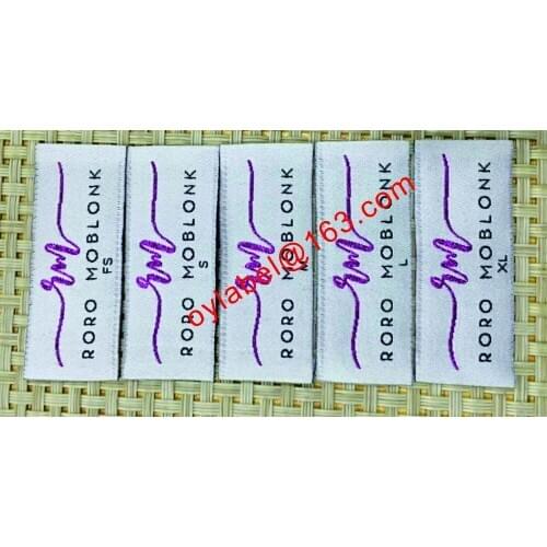 OEM Garment labels clothing size woven labels 1000pcs