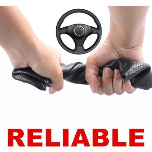 Hand stitched Black PU Artificial Leather Car Steering Wheel Cover for Toyota RAV4 1998-2003 Celica 1998-2005 Corolla (US) 2003