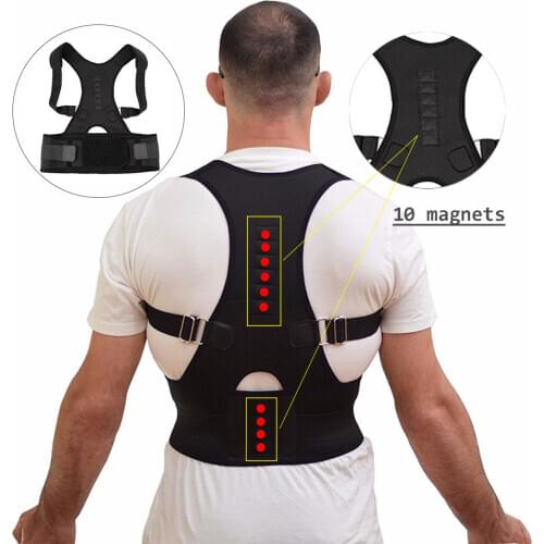 Sports Neoprene Magnetic Back Support Belt Posture Corrective Girdle Cervical Posture Corrector Lower Back Pain Waist Trainer