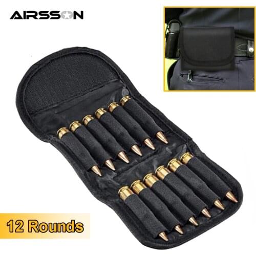 Tactical 12 Round Shell Rifle Cartridge Carrier Ammo Pouch Folding Bullet Holder Cartridge Gun Accessory Wallet Bags for Hunting