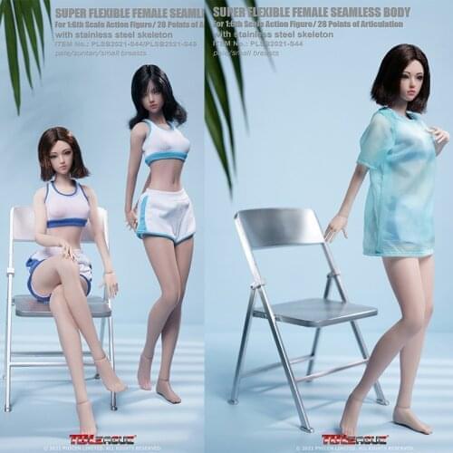 TBLeague 1/6 PLSB2021-S44/S45 Pale/Suntan Girl Body 12" Super- Flexible Female Small Breast Figure Model