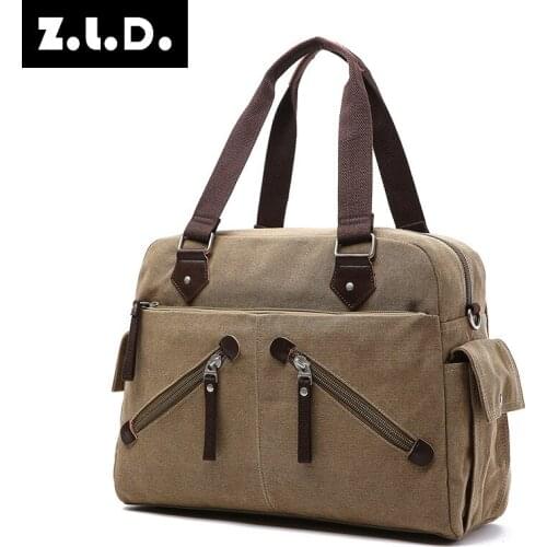 Z.L.D.High-quality Shoulder Bag Fashion Retro Canvas Bag Large Capacity Messenger Bag Business Briefcase Computer Bag Travel Bag