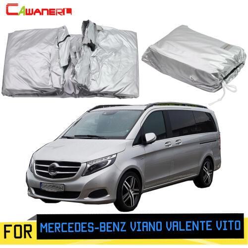 Cawanerl Full Car Cover Outdoor Anti-UV Sun Rain Scratch Snow Protector MPV Cover Windproof For Mercedes-Benz Viano Valente Vito