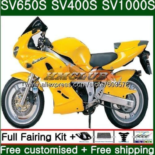 SV400S For SUZUKI SV650S SV1000S 98 99 00 01 02 23CL.23 SV 650S 400S SV650 SV400 S 1998 1999 2000 2001 2002 Top Yellow Fairing