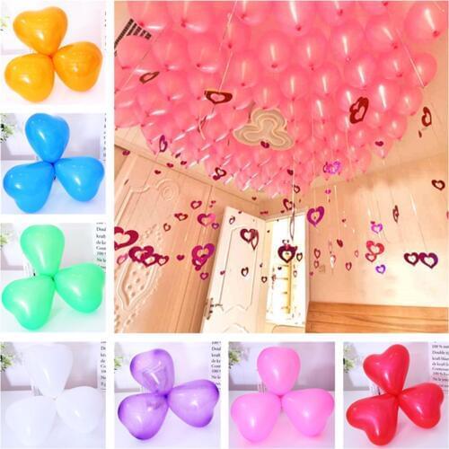 10pcs 10inch 2.2g Pink Pearl Latex Heart Balloons Inflatable Wedding Decorations Air Ball Happy Birthday Party Supplies Balloons