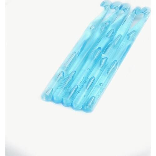 10 PCs Light blue Plastic Knitting Sewing Needles Crochet Hook DIY Weaving Hand Sew Tools Accessories 10mm,13.7cm(5 3/8") long