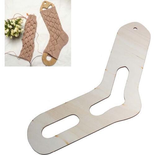 2PCs Natural Color Wooden Hollow Handmade Hand Knitting Socks Blocker Stretchers Sock Model board for Children Adult