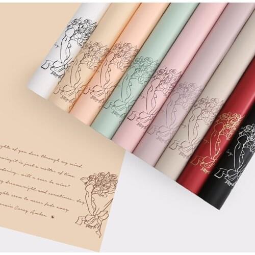 20PCS Double Side Ouya Flower Wrapping Paper Packaging Gift Florist Wrapping Paper Bouquet Package Supplies 58cm*58cm