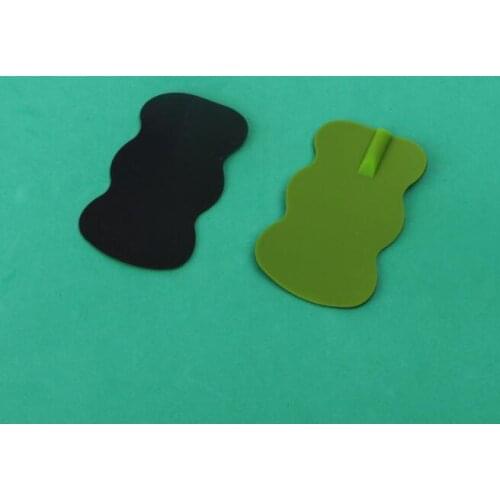 20pcs eight shape green Rubber Electrodes pad for Physical Therapy or Slimming massager machine