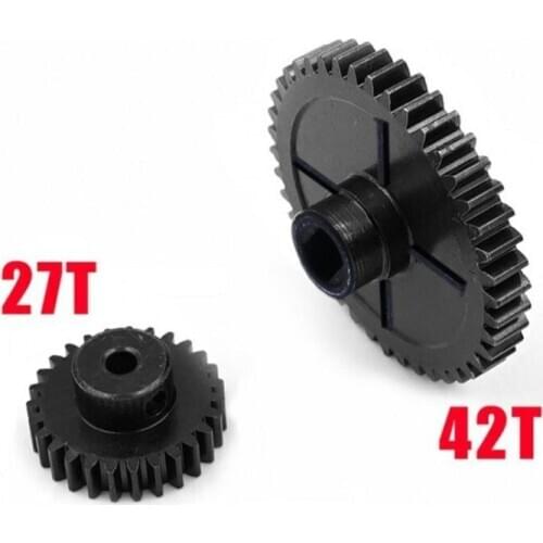 27T 42T Metal Reduction Gear Motor Gear for Wltoys 144001 1/14 RC Car
