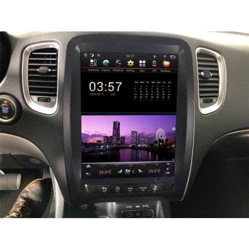 2Din Android Head unit For DODGE Durango 2011-2020 Tesla Style car multimedia whit Carplay Navigation Stereo Player