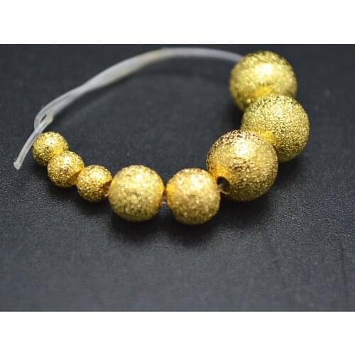 4mm 6mm 8mm 10mm Matte Spotted Metal Copper Round Ball loose Beads Jewelry Findings 1000pc/lot