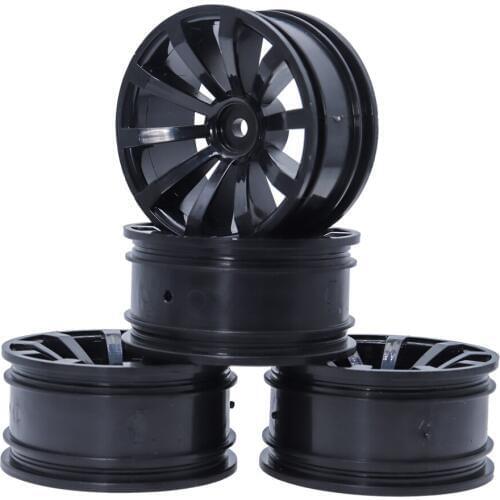 4PCS Plastic 1.9inch Wheel Rims Hub for 10 Spoke 1/10 Drift On Road Car HPI HSP Traxxas TRX4 RC4WD D90 TAMIYA TF2 Tires Replace