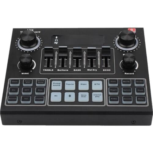 V9 Bluetooth Sound Card USB Headset Microphone Webcast Live Streaming Card Mobile Phone Computer Singing Universal C Retailsale