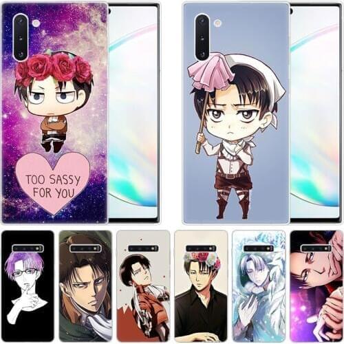 Anime Attack On Titan Levi Ackerman Case for Samsung Galaxy Note 10 Pro 9 8 5 M30S M40 S10E S10 5G S9 S8 Plus S7 S6 Edge S5