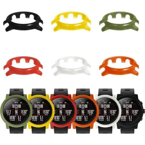 Colorful PC Hard Edge Case Protector Shell Frame For Amazfit Stratos 2/2S Smart Watch Protective Bumper Full Cover Accessories