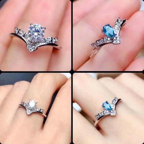 Huitan Sweet Romantic Silver Color Women Ring Delicate Shape Proposal Engagement Party Ring Statement Jewelry Large Female Rings