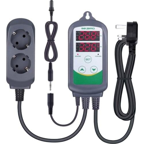 Inkbird ITC-308S C/F Reading Heating&Cooling Temperature Controller Support Calibration with Removable Waterproof Aquarium Probe