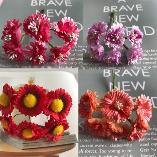 Artificial sunflower Flower Silk Fake Flower Wedding Party Home Decoration Flower Bouquet Wreath DIY Scrapbook