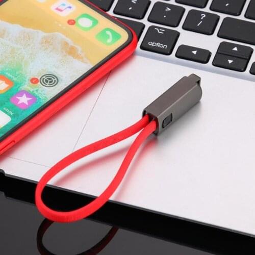 Micro USB/ Type C Data Cable Key Buckle Charge Sync Quick Charging Cable Data Cord for Android Smart Phones