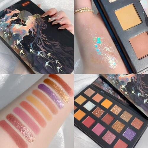 Chinese Style 18-color Professional High-quality Eyeshadow Palette Shining Super Shimmering Pearly Matte Daily Eye Makeup TSLM1