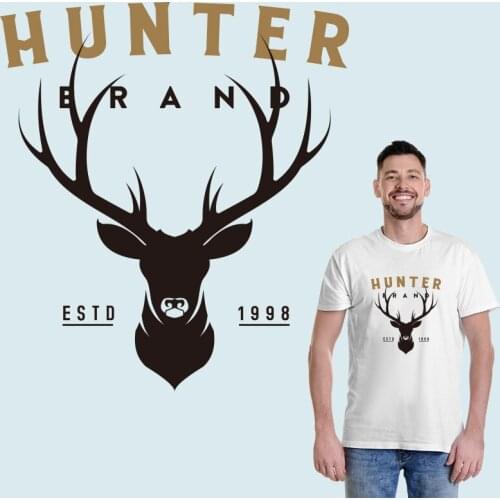 Elk Pattern Garment Accessories Applique on Clothes DIY Appliques Washable Heat Transfer PVC Patch Letter Stickers