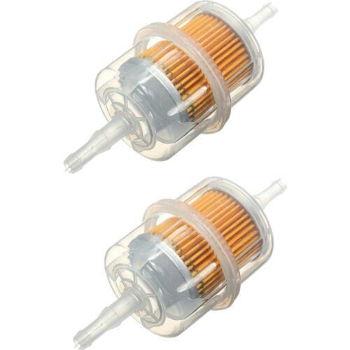 MagiDeal 2 Pcs Motorcycle Inline Petrol Fuel Filter Fits 6mm 8mm Pipe Hose