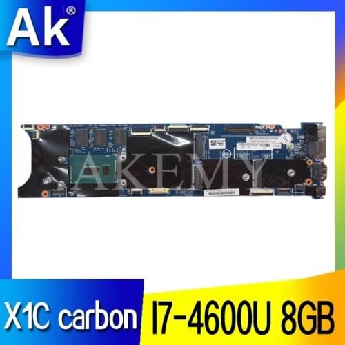 Laptop motherboard For Lenovo ThinkPad X1C X1 carbon I7-4600U 8G Mainboard 00UP985 00HN757 04X5580 12298-2 48.4LY06.021