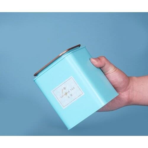 Metal Tea Sealed Tin Can Square Tea Coffee Sugar Container Tea Universal Packaging Gift Box