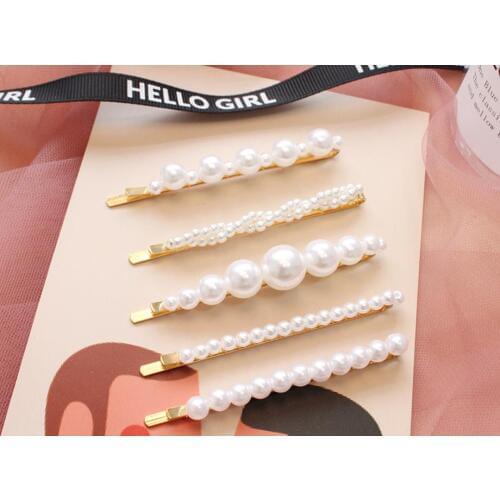 Fashion Pearl Metal Women Hair Clip Barrette Hairpin Hair Accessories Beauty Styling Hairclip Accessories