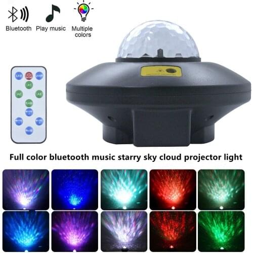 Bluetooth Music Starry Sky Wave Water Pattern Projector Light Family Party Light Starry Sky Projector Atmosphere Decorative Lamp