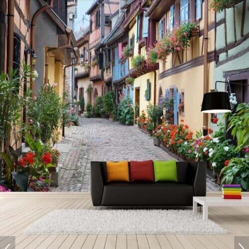 3d Italy European Street Landscape Wallpaper Mural Print Photo Wall Paper Living Room Bedroom Home Wall Decor Painting Murals