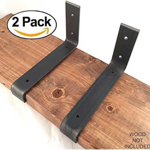 2PCS Iron Bracket Wall Rack Word Partition Wall Shelf Clapboard Bookcase T-Shaped Decorative Frame Wall Mounted Tripod
