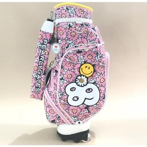 New Golf Bag Unisex PEARLYGATES Pink / Blue colors Waterproof Sports Aviation Pack Hold 13-14 Golf Clubs Travel Package