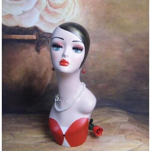 New Female Mannequin Head Wigs Hats Cap Headphone Display maniqui Model Women For Hair Jewellery Display Stand Ladies ZY NO.7