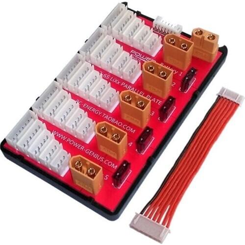 Parallel charging board PG Plug XT60 Compatible 4 Groups 2-6S 2-8S Lipo Battery for RC Models Multicopter Spare Accessories