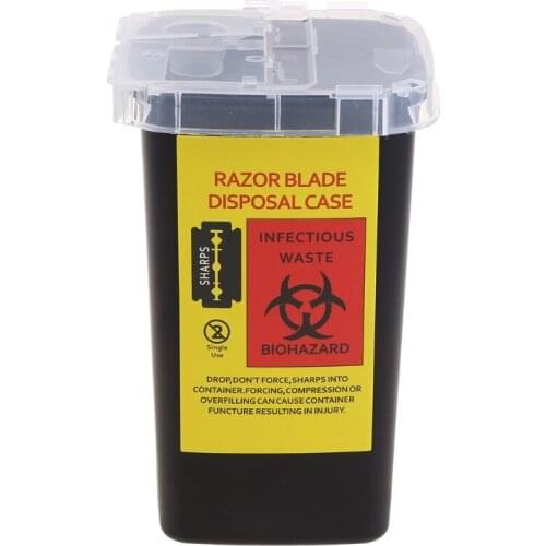 M4YA 1L Plastic Tattoo Supplies Container Waste Box Buckets Collection Barrels for Disposable Tattoo Needle Tips