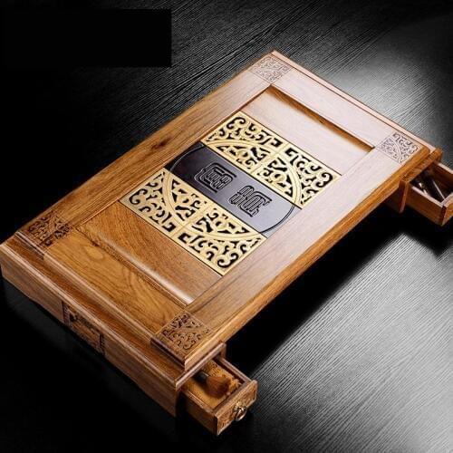 Tea Trays Africa Huanghua Pear Ebony Tea Tray Solid Wood Tea Taiwan Tea Care Tea Red Wood Tea