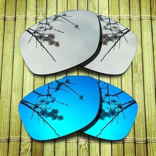 Polarized Replacement Lense For-Oakley Jupiter Squared Sunglasses Frame True Color Mirrored Coating -Chrome&Blue Combine Options