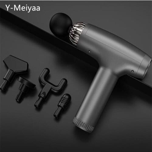 Portable Smart Fascia Gun Muscle Relaxer Five Types Of Massage Heads Electric Massager Vibration Handheld Impact Massager 20